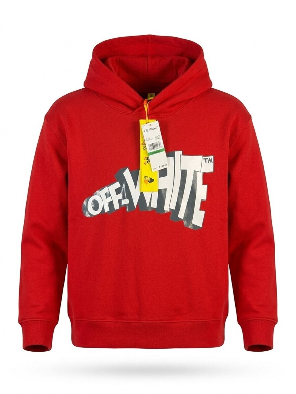 Off White Kids Shattered Arrows Hoodie Youth L 14 High Risk Red Pullover NWT